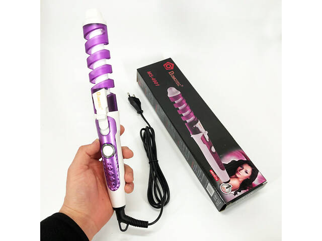 Плойка спіральна для волосся Domotec MS-4901 з кераміко-турмаліновим покриттям, Стайлер для завивки - Фото 11