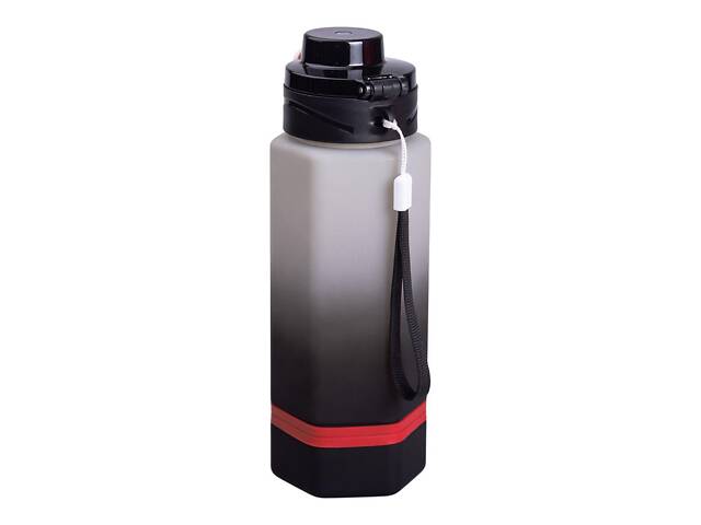 Пляшка для води 650 мл пляшечка з поїлкою для спорту та школи 23 см Keep Going Чорна - Фото 2
