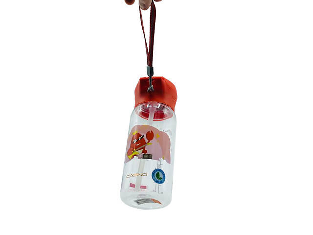 Пляшка для води CASNO 400 мл KXN-1195 Червона (краб) з соломинкою - Фото 4