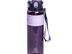 Пляшка для води спортивна 1 літр з фліп кришкою з ремінцем та напувалкою Houo