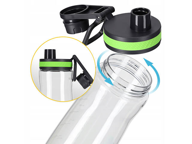 Пляшка для води спортивна 4FIZJO 850 мл Green (P-5905973403801) - Фото 6