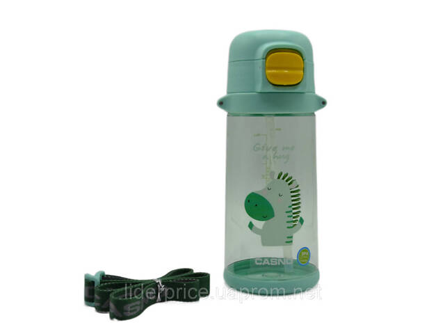 Бутылка для воды CASNO 690 мл KXN-1219 Зеленая (Зебра) с соломинкой, Оригинал! - Фото 3