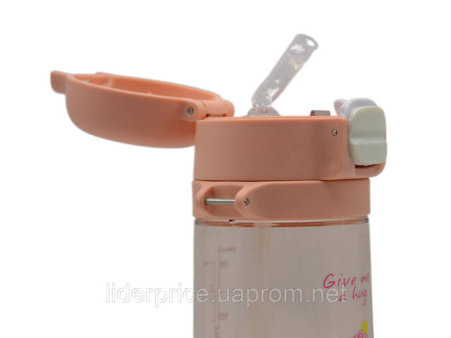 Бутылка для воды CASNO 690 мл KXN-1219 Розовая (Свинка) с соломинкой, Оригинал! - Фото 8