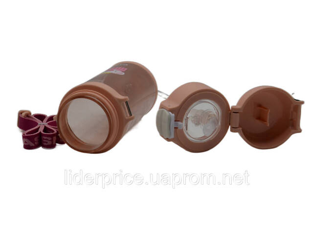 Бутылка для воды CASNO 690 мл KXN-1219 Розовая (Свинка) с соломинкой, Оригинал! - Фото 9