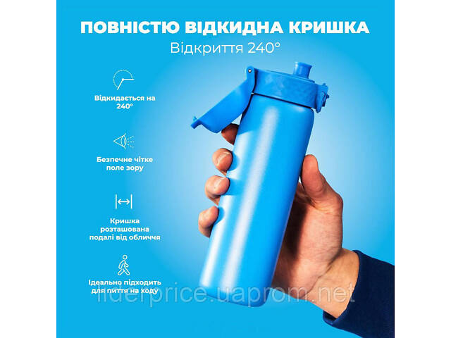 Бутылка для воды металлическая вакуумная ION8 500 мл. Vacuum Insulated, Blue, Оригинал! - Фото 3