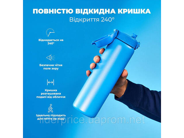 Бутылка для воды металлическая вакуумная ION8 920 мл. Vacuum Insulated, Blue, Оригинал! - Фото 3