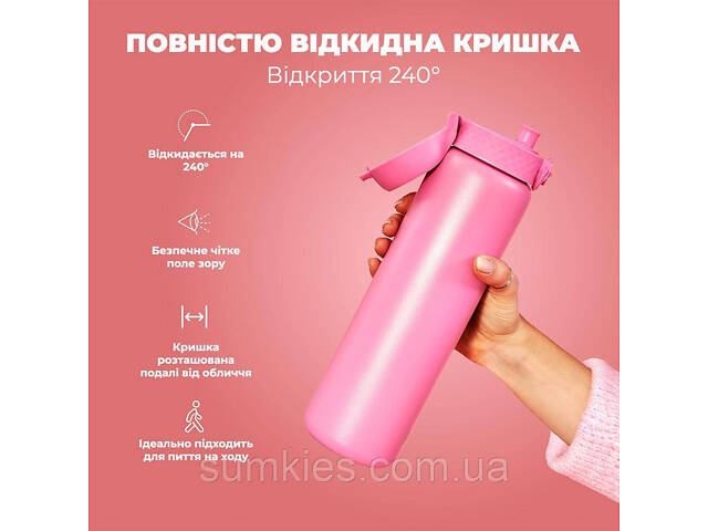 Пляшка для води металева вакуумна ION8 920 мл. Vacuum Insulated, Rose Bloom - Фото 3