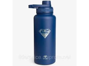 Бутылка для воды металлическая с двойной вакуумной изоляцией Bohtal Insulated Bottle 960 ml/32 oz Blue Superman, Оригинал!