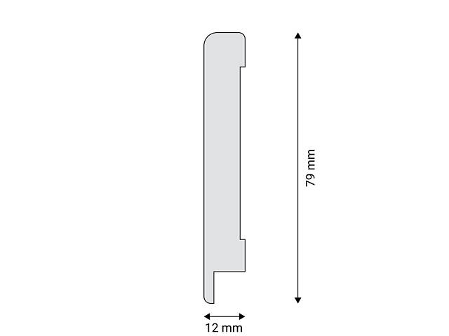 Плінтус МДФ #1260 розміри 2800x59x12. Плінтус підлоговий з МДФ - Фото 3