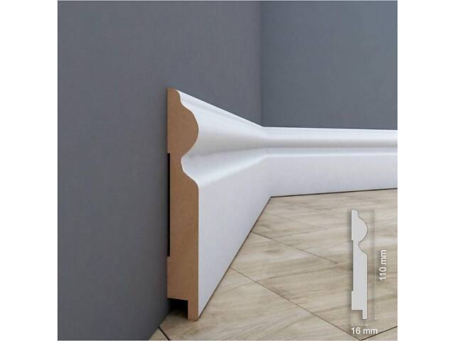 Плінтус МДФ 16110 розміри 2800x110x16мм. Плінтус підлоговий - Фото 1