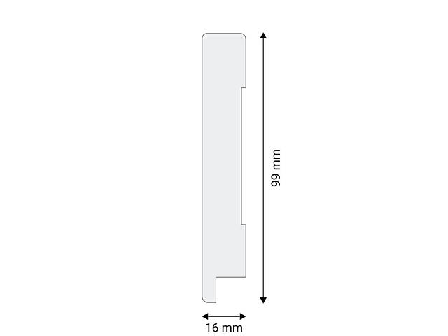 Плінтус МДФ #1699 розміри 2800х99х16мм. Плінтус підлоговий з мдф - Фото 3