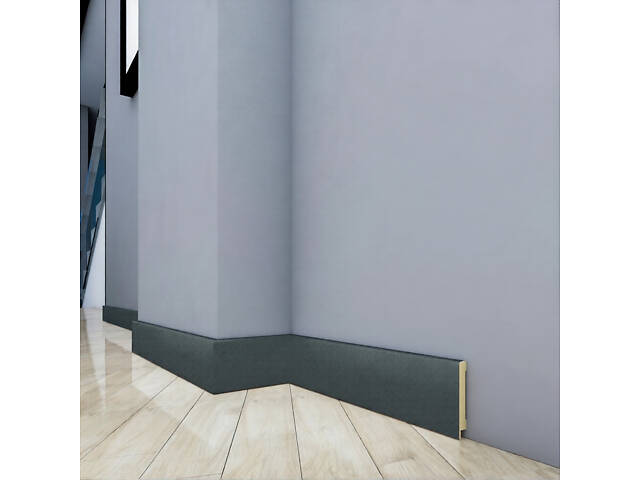 Плінтус МДФ Grey Graphite Soft розміри 2070x79x12. Плінтус підлоговий з МДФ - Фото 2