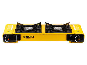Плита газова двоконфорна з п’єзопідпалом та адаптером Comfort (кейс) SIGMA (2903461)
