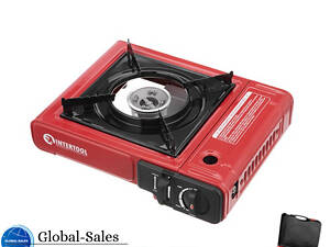 Плита газова портативна Intertool 342 x 275 x 113 мм з адаптером (GS-0001)