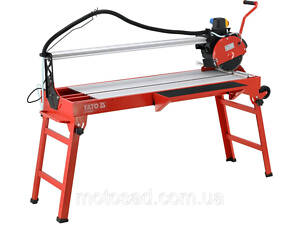 Плиткоріз настільний від мережі 230 В YATO 1500 Вт, диск Ø= 250/25 мм, глиб. різу 50мм/90°- 37мм/45°