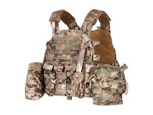 Плитоноска 2E Tactical, Тип 1, с карманами для боковой защиты и подсумками, Molle, камуфляж (2E-MILPLACARR1-MC)