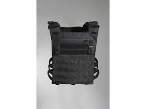 Плитоноска для 25х30 см, 27х32 см знімна передня панель з системою MOLLE Чорна