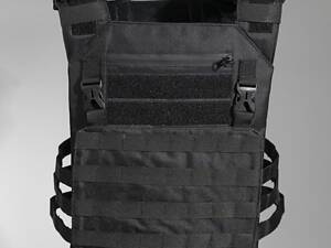 Плитоноска для 25х30 см, 27х32 см съемная передняя панель с системой MOLLE Черная