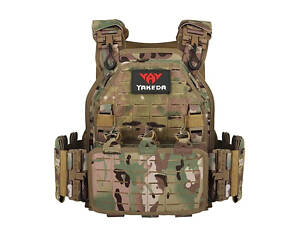 Плитоноска Yakeda (без плит) с подсумками под магазины и быстрым сбросом (Мультикам)