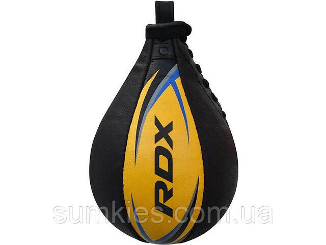 Пневмогруша боксерська RDX 2Y Boxing Speed Ball Leather Multi Yellow/Blue - Фото 3