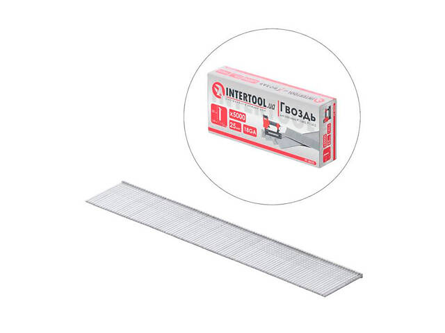 Пневмогвоздь Intertool 25 мм (5000 шт.) (PT-8625) - Фото 1