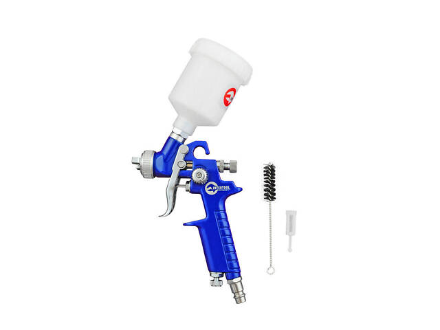 Пневмопистолет лакокрасочный HVLP Intertool верхний бак 125 мл x 0.8 мм (PT-0101) - Фото 1