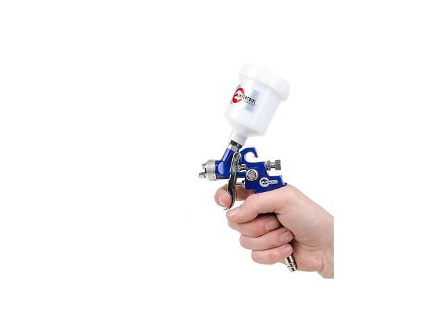 Пневмопістолет лакофарбовий HVLP Intertool — верхній бак 125 мл x 0,8 мм - Фото 9
