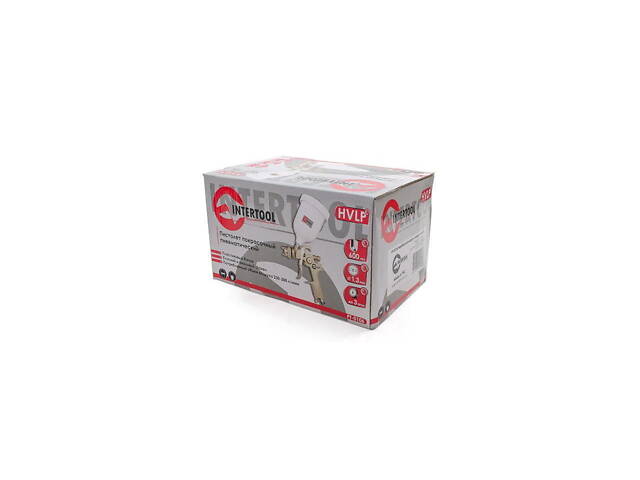 Пневмопистолет лакокрасочный HVLP Intertool верхний бак 600 мл x 1.3 мм (PT-0106) - Фото 4