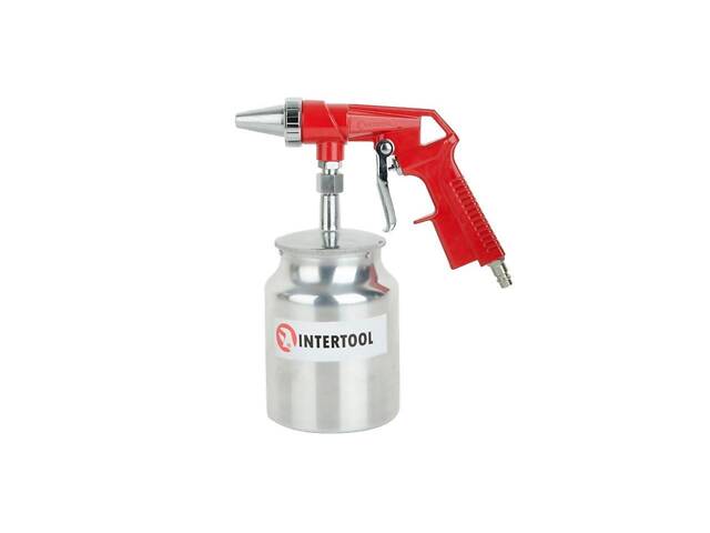 Пневмопистолет пескоструйный Intertool - нижний бак 1000 мл x 8 атм - Фото 1