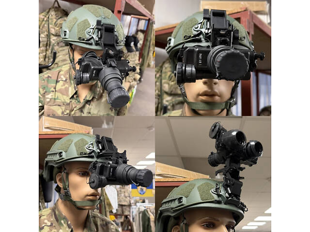 ПНБ, Бінокуляр нічного бачення AGM PVS-7 NL1, Gen 3, зелений фосфор, кріплення на шолом, футляр - Фото 9