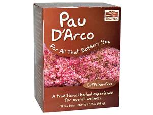 За д'ко, Pau D'Arco, Now Foods, Real Tea, без кофеїну, 24 чайних пакетики, 48 г