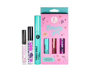 Подарочный набор косметики для макияжа Jovial Luxe Beauty Girl тушь блеск и cредство для бровей