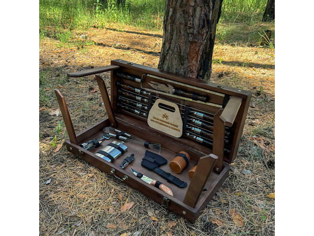 Подарунковий набір Mzavod Атаман кейс-столик темний - Фото 1