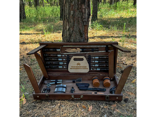 Подарунковий набір Mzavod Атаман кейс-столик темний - Фото 2