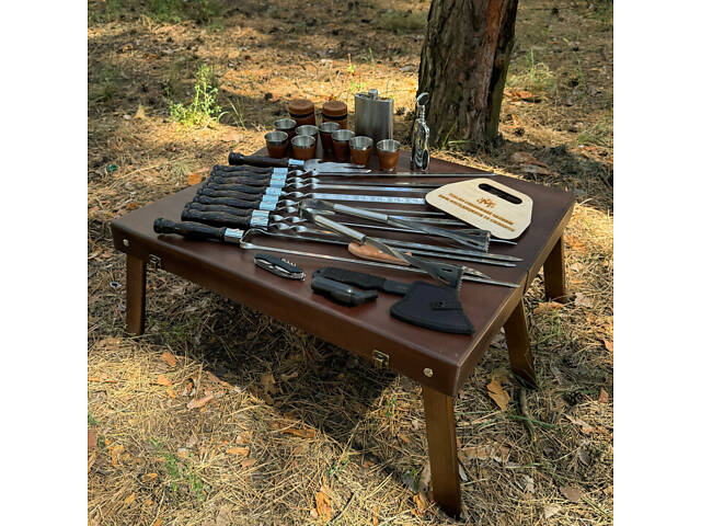 Подарунковий набір Mzavod Атаман кейс-столик темний - Фото 3