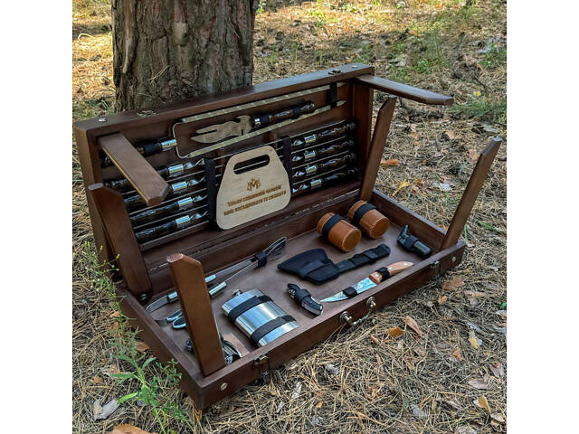 Подарунковий набір Mzavod Атаман кейс-столик темний - Фото 4