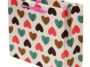 Подарочный Пакет Сердца 27 см