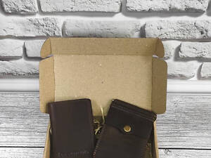 Подарунковий набір DNK Leather №10 (затискач + обкладинка на права, ID паспорт) коричневий