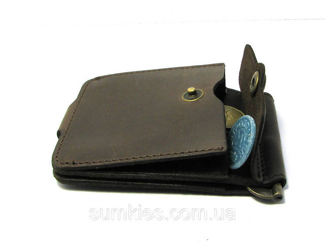 Подарунковий набір DNK Leather №10 (затискач + обкладинка на права, ID паспорт) коричневий - Фото 5