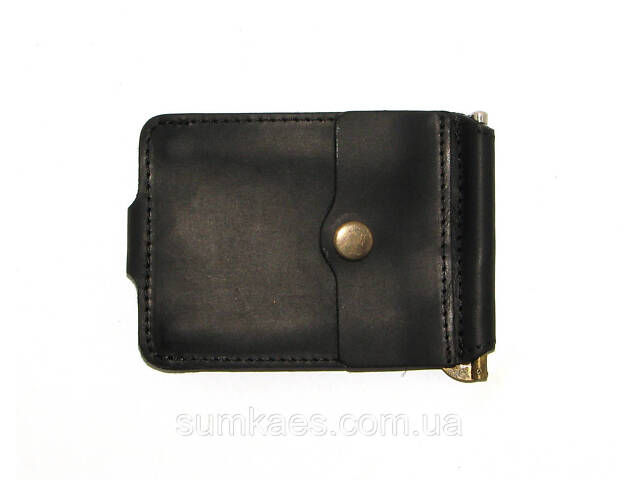 Подарунковий набір DNK Leather №10 (затискач + обкладинка на права, ID паспорт) чорний - Фото 2