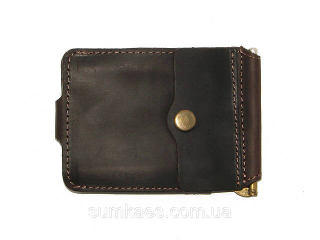 Подарунковий набір DNK Leather №10 (затискач + обкладинка на права, ID паспорт) коричневий - Фото 2