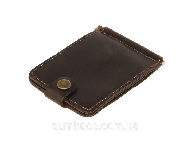 Подарунковий набір DNK Leather №10 (затискач + обкладинка на права, ID паспорт) коричневий - Фото 3