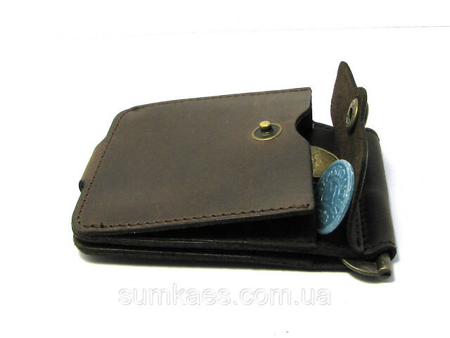 Подарунковий набір DNK Leather №10 (затискач + обкладинка на права, ID паспорт) коричневий - Фото 5