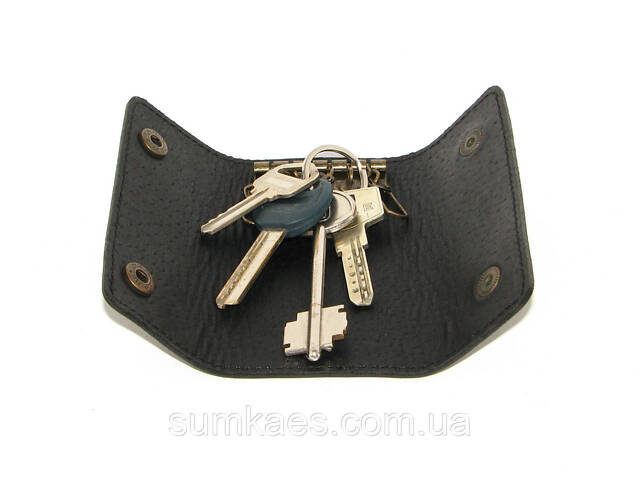 Подарунковий набір DNK Leather №11 (ключниця + обкладинка на права, ID паспорт) чорний - Фото 5