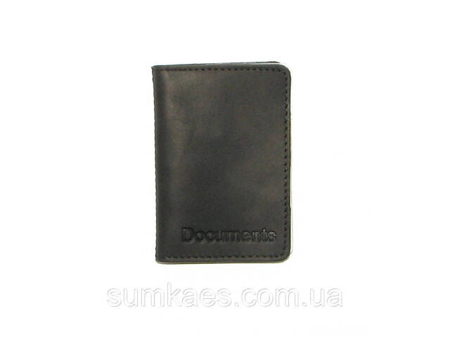 Подарунковий набір DNK Leather №11 (ключниця + обкладинка на права, ID паспорт) чорний - Фото 7