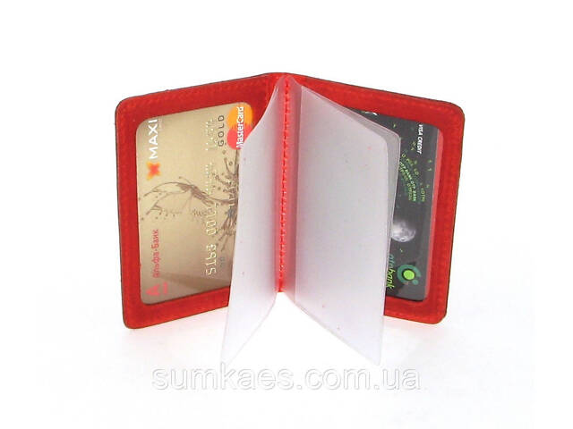 Подарунковий набір DNK Leather №2 (портмоне + обкладинка на права, ID паспорт) червоний - Фото 5