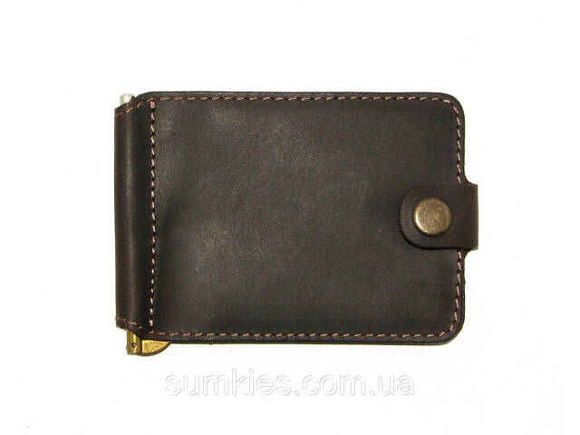 Подарунковий набір DNK Leather №6 (затискач + обкладинка на права, ID паспорт) коричневий - Фото 2