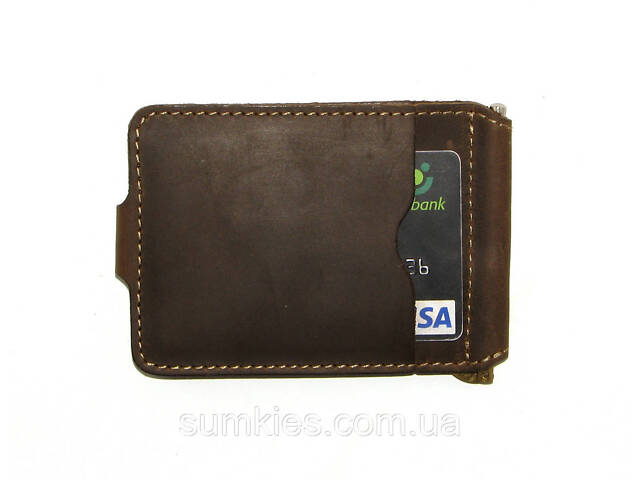 Подарунковий набір DNK Leather №6 (затискач + обкладинка на права, ID паспорт) хакі - Фото 3