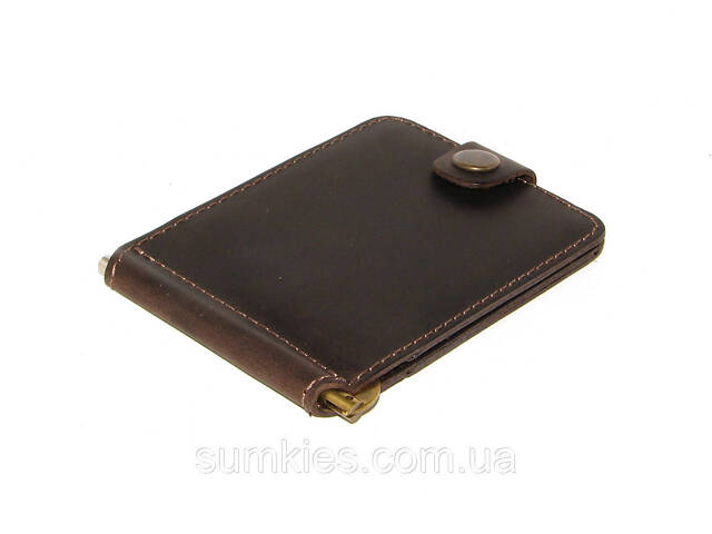 Подарунковий набір DNK Leather №6 (затискач + обкладинка на права, ID паспорт) коричневий - Фото 4