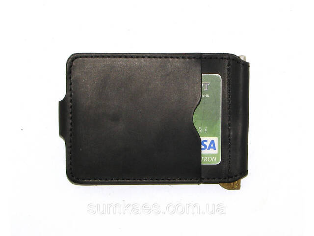 Подарунковий набір DNK Leather №7 (затискач + обкладинка на права, ID паспорт + ключниця) чорний - Фото 3